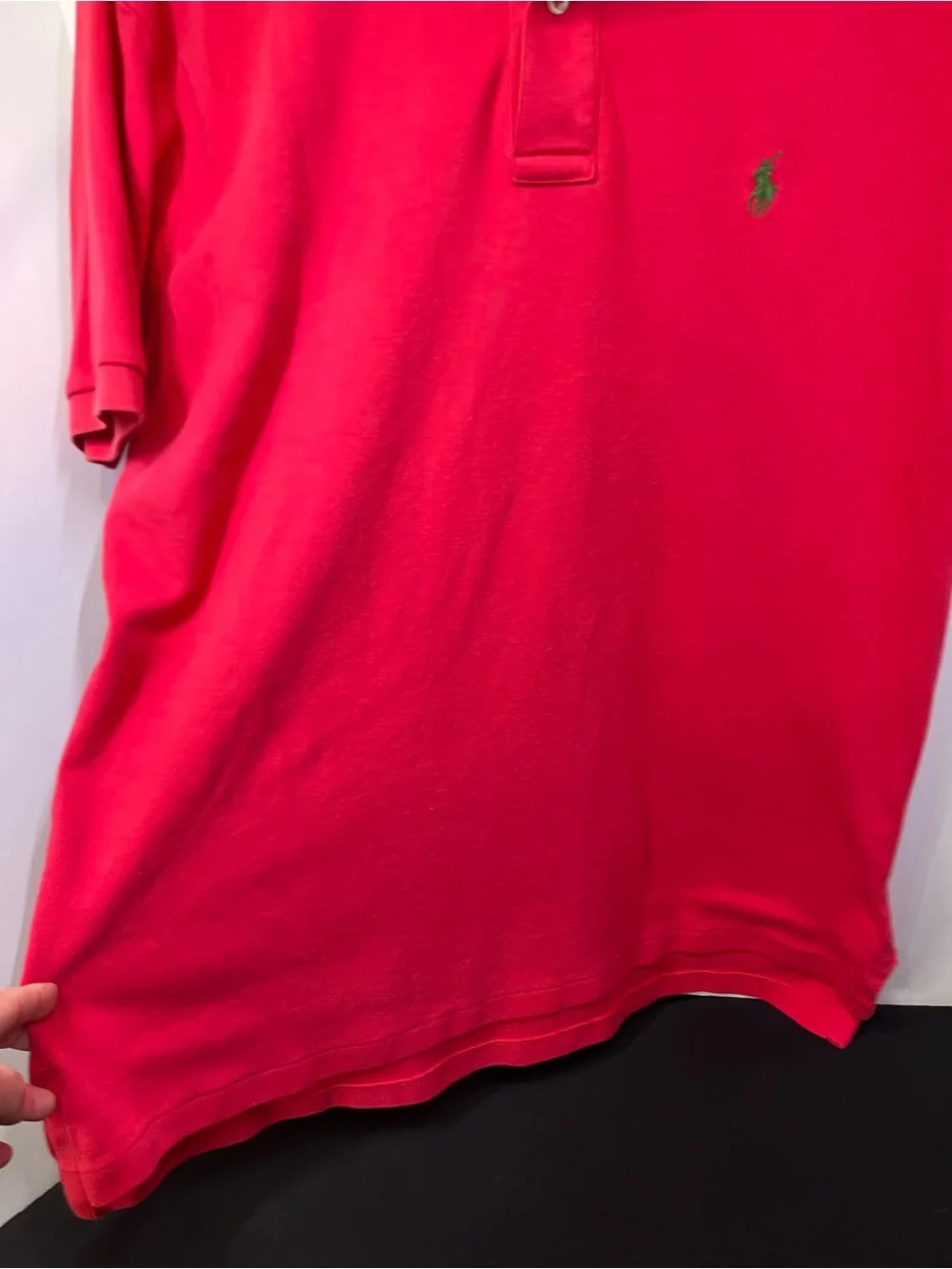 Ralph Lauren Red Polo with Green Pony Embroidery